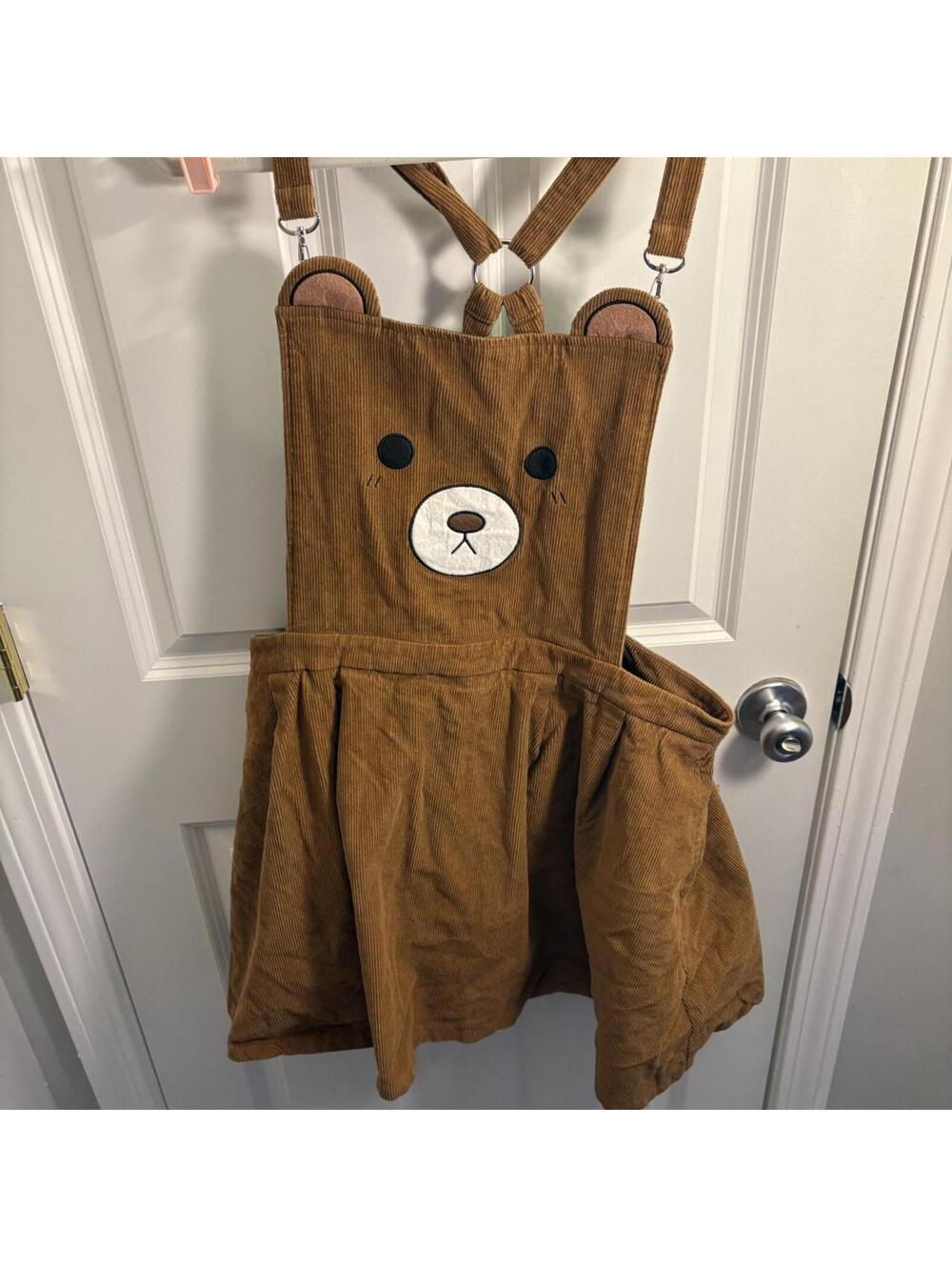Dollskill sugar thrillz Brown bear corduroy overalls size 1x fits like a xl